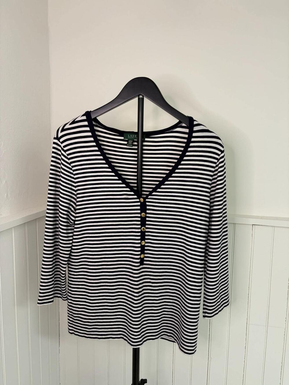 Lauren Ralph Lauren Striped Top — Large